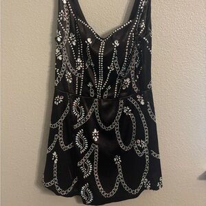 Banjul Romper Black Embellished Size M